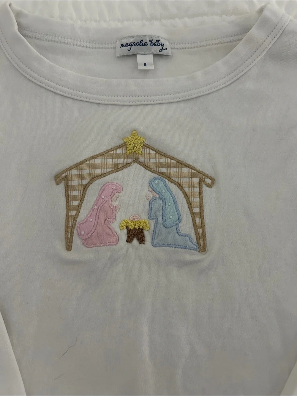 Magnolia Baby White Kids Nativity Pajama Set - Long Sleeve Two-Piece